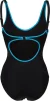 Купальник закритий для жіночийок Arena TANIA CLIP BACK SWIMSUIT ONE P чорний, блакитний жіночий 44 (005974-580) - 4