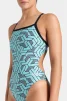 Купальник закритий для жінок Arena ESCAPE SWIMSUIT CHALLENGE BACK бірюзовий, чорний Жін 44 - 7