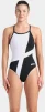Купальник закритий для жінок Arena DIAMOND SWIMSUIT LIGHTDROP BAC чорний, білий Жін 36 - 6