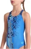 Купальник закритий для дівчат Arena PALETTE SWIMSUIT SWIM PRO BACK блакитний, синій Діт 128 см - 4