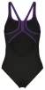 Купальник закритий для жінок Arena PRO_FILE SWIMSUIT SOLID чорний, фіолетовий Жін 38 - 2