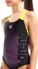 Купальник закритий для дівчат Arena DIM LIGHT SWIMSUIT SWIM PRO BA чорний, жовтий дитячий 140 см (008104-560) - 3