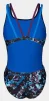 Купальник закритий для жінок Arena ROCKIN SWIMSUIT SWIM TECH MULT чорний, синій, фіолетовий Жін 40 - 4