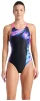 Купальник закритий для жінок Arena DREAMHLINE SWIMSUIT V BACK чорний, фіолетовий, бірюзовій Жін 42 - 4