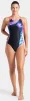 Купальник закритий для жінок Arena DREAMHLINE SWIMSUIT V BACK чорний, фіолетовий, бірюзовій Жін 42 - 6