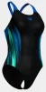Купальник закритий для жінок Arena BREATH SWIMSUIT V BACK LB синій, чорний, бірюзовий Жін - 3