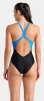 Купальник закритий для жінок Arena BREATH SWIMSUIT V BACK LB синій, чорний, бірюзовий Жін - 8
