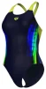 Купальник закритий для жінок Arena BREATH SWIMSUIT V BACK LB чорний, жовтий, зелений, синій Жін - 3