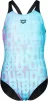 Купальник закритий для дівчат Arena MULTI COLOURS SWIMSUIT V BACK блакитний, чорний дитячий 128 см (009007-509) - 6