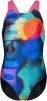 Купальник закритий для дівчат Arena SPRAY PAINT SWIMSUIT SWIM PRO чорний, синій, рожевий дитячий 164 см (010286-590) - 2