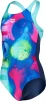 Купальник закритий для дівчат Arena SPRAY PAINT SWIMSUIT SWIM PRO синій, рожевий, жовтий дитячий 128 см (010286-740) - 8