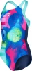 Купальник закритий для дівчат Arena SPRAY PAINT SWIMSUIT SWIM PRO синій, рожевий, жовтий дитячий 128 см (010286-740) - 8