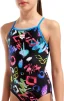 Купальник закритий для дівчат Arena GRAFFITI SWIMSUIT LIGHT DROP B чорний, мультиколор дитячий 128 см (010289-580) - 3