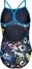 Купальник закритий для дівчат Arena GRAFFITI SWIMSUIT LIGHT DROP B чорний, мультиколор дитячий 128 см (010289-580) - 7