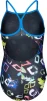 Купальник закритий для дівчат Arena GRAFFITI SWIMSUIT LIGHT DROP B чорний, мультиколор дитячий 128 см (010289-580) - 7
