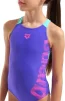 Купальник закритий для дівчат Arena GRAPHIC SWIMSUIT V BACK фіолетовий, рожевий дитячий 116 см (010407-880) - 4