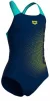 Купальник для дівчат Arena DIM LIGHT SWIMSUIT SWIM PRO BA чорний, жовтий, бірюзовий Діт 116 см - 3