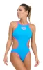 Купальник Arena ONE BIGLOGO ONE PIECE блакитний, рожевий Жін 40 - 1