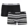Труси-шорти Puma WORLDHOOD STRIPE TRUNK 2P сірий, білий, чорний Чол M - 1