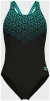 Купальник закритий для жінок Arena KIKKO V SWIMSUIT V BACK GRAPHI чорний, зелений Жін 38 - 1