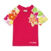 Топ сонцезахисний для дівчат Aqua Speed T-SHIRT FLOWER 2120 рожевий, мультиколор Діт 104см - 2