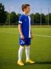 Дитяча футбольна форма X2 League (футболка+шорти), розмір S (синій/білий) - 3