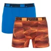 Труси-боксери Puma ACTIVE BOXER PRINT 2P синій, помаранчевий Чол S - 1