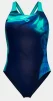 Купальник закритий для жінок Arena DREAMHLINE SWIMSUIT V BACK синій, бірюзовий Жін 40 - 1