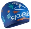 Шапка для плавання Speedo SLOGAN PRT CAP JU/JF/JM синій, білий Діт OSFM - 1