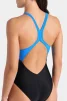Купальник закритий для жінок Arena BREATH SWIMSUIT V BACK LB синій, чорний, бірюзовий Жін - 9