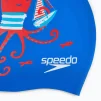 Шапка для плавання Speedo SLOGAN PRT CAP JU/JF/JM синій, червоний Діт OSFM - 3