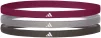 Пов'язки на голову Adidas Hairbands 3pk чорний, сірий, бордовий Уні One Size - 1