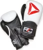 Боксерські рукавиці Reebok Combat Leather Boxing Gloves чорний, білий 10 унцій (RSCB-10010WH-10) - 1