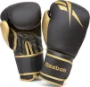 Боксерські рукавиці Reebok Boxing Gloves чорний, золотистий 10 унцій (RSCB-11117GB-10) - 1