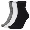 Шкарпетки Nike U NK EVERYDAY LTWT ANKLE 3PR чорний, білий, сірий Уні 38-42 - 2