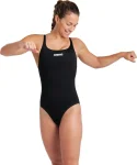 Купальник закритий для жінок Arena WOMEN'S TEAM SWIMSUIT SWIM PRO чорний, білий Жін
