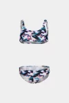 Купальник для дівчат Arena TIE AND DYE BIKINI TOP білий, синій, мультиколор Діт 128см