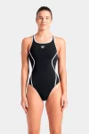 Купальник закритий для жінок Arena PRO_FILE SWIMSUIT SOLID чорний, білий Жін 42