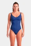 Купальник закритий для жінок Arena SWIMSUIT VICTORIA U BACK SOLID темно-синій Жін 42