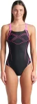 Купальник закритий для жіночийок Arena GRAPHIC SWIMSUIT SWIM PRO BACK чорний, рожевий жіночий 36 (009024-590)