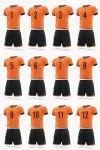 12 комплектів футбольної форми X2 "Start" (помаранчевий/чорний) 12X2003OR/BK