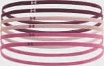 Пов'язка на голову UA W MINI ELASTIC 6PK рожевий, пудровий, бордовий жіночий One Size (1389932-602)