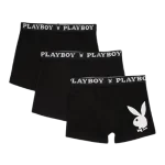 Набір з 3 труси-боксери Playboy ANNYA PLAYBOY BOXERSHORT чорний Чол XL
