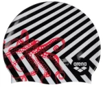Шапка для плавання Arena PRINT 2 чорний, білий, червоний Уні OSFM