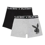 Набір з 2 труси-боксери Playboy ANNYA PLAYBOY BOXERSHORT чорний, сірий Чол S