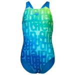 Купальник для дівчат Arena MULTI COLOURS SWIMSUIT V BACK синій, мультиколор Діт 152 см
