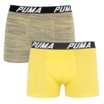 Труси-боксери Puma SPACEDYE STRIPE BOXER 2P сірий, жовтий Чол S