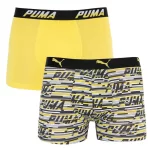 Труси-боксери Puma LOGO AOP BOXER 2P сірий, жовтий Чол S