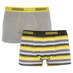 Труси-шорти Puma WORLDHOOD STRIPE TRUNK 2P білий, сірий, чорний, жовтий Чол S