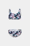 Купальник для дівчат Arena TIE AND DYE BIKINI TOP білий, синій, мультиколор Діт 164см